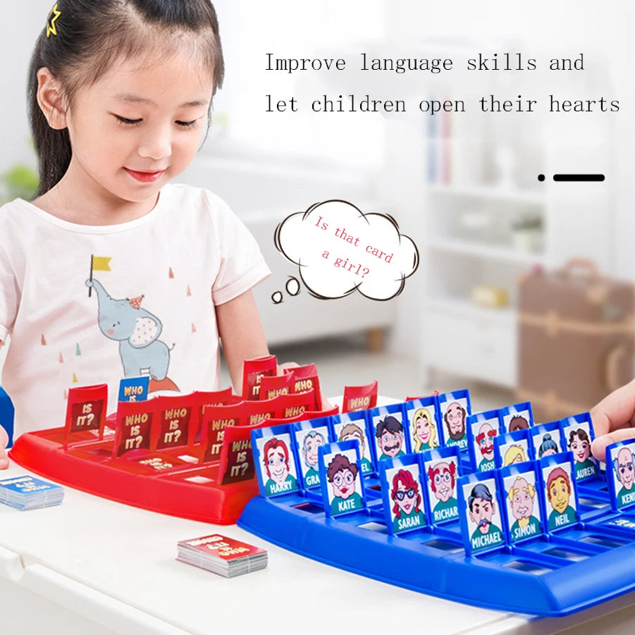 Guess who I am board game toy game children's parent-child friend interaction game card head with logical reasoning puzzle toy