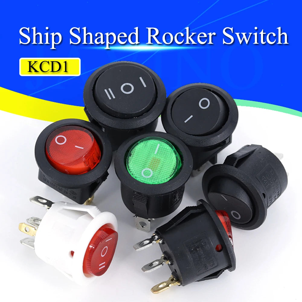 Round Rocker Switch &ndash; Vibrant LED Illumination