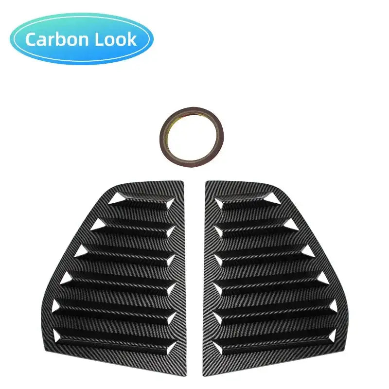 VW Golf 5 MK5 Rear Window Louver Side Vent Trim 2 Pieces Carbon Look