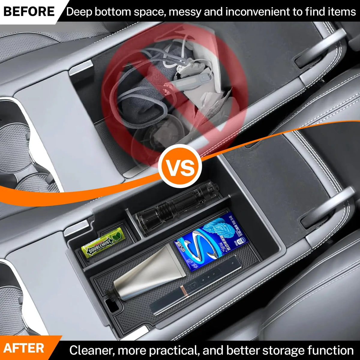 Custom Fit Center Console Organizer Tray Anti-Slip Interior Accessory For BYD Sealion 7 Seal 07 2024 2025 2026 by InterCyprus Trading Ltd