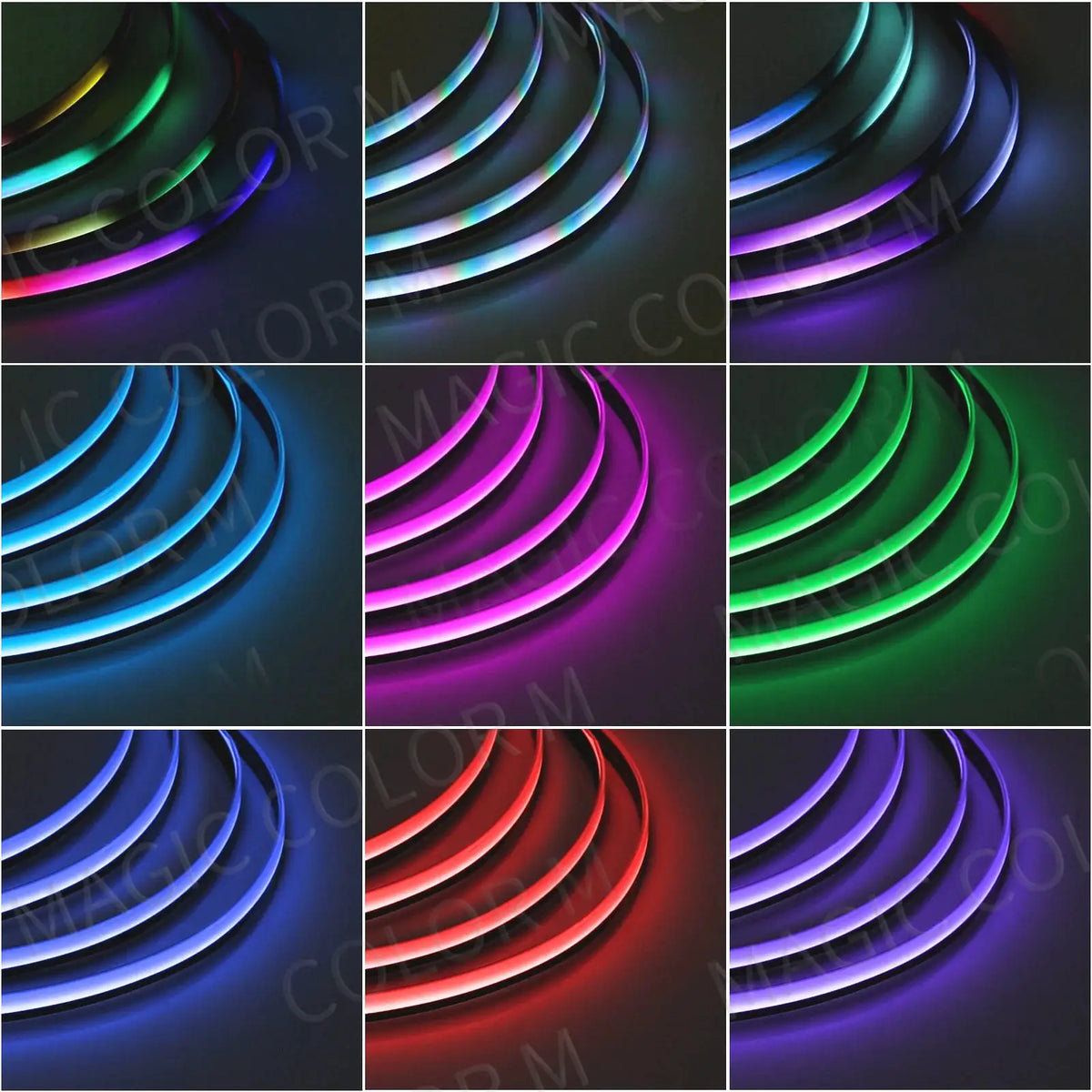 78inch 200cm 150cm LED Car Ambient Light Front Dashboard Windshield 64 Color RGB Symphony Interior Atmosphere Lamp App Control by InterCyprus Trading Ltd