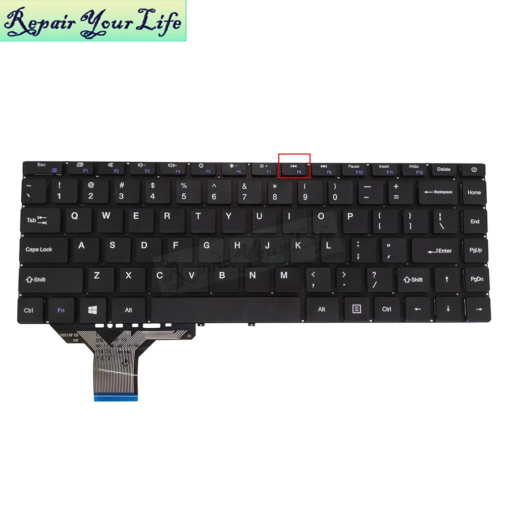 US Czech Laptop Keyboard Teclast F7 Plus 2 &ndash; Czech Layout US Ver.01 / CHINA