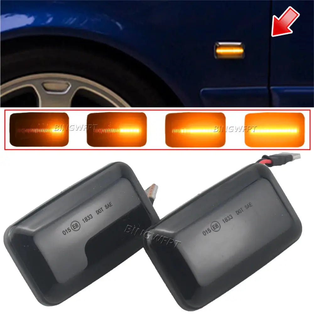 2PCS LED Dynamic Side Marker Turn Signal Light Lamp For Audi 100 C3 C4 200 A6 S6 4A/C4 80 90 B2 B3 B4 Cabriolet Coupe V8 4000 by InterCyprus Trading Ltd