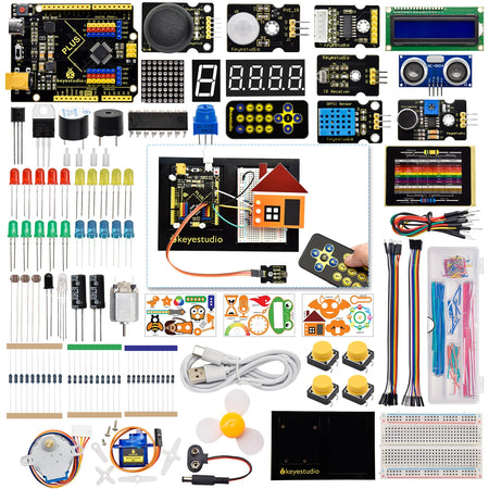 Keyestudio Complete STEM Super Starter Kit &ndash; 28 Engaging DIY Projects With UNO Plus Board