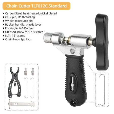 Deemount Bike Chain Breaker &ndash; Durable Carbon Steel Construction TLT012 Kit C / CN