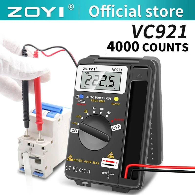 ZOYI VC921 Mini Digital Multimeter &ndash; Backlit Pocket Tester