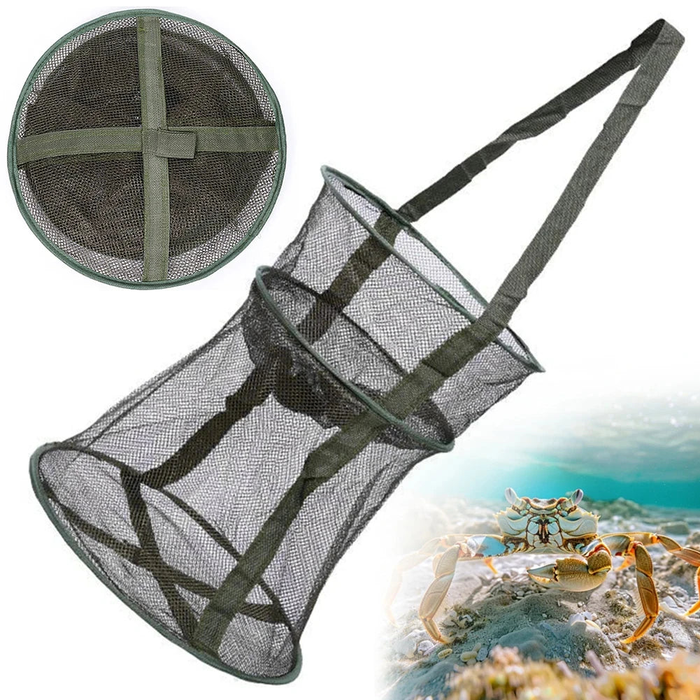 Folding Fishing Net - Durable, Portable, and Versatile Trap for Fish &amp; Crabs