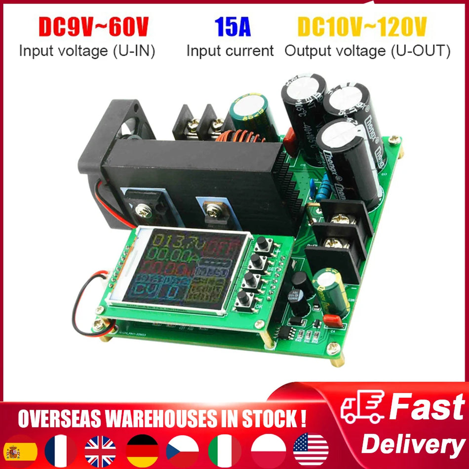 900W 15A Povečevalni pretvornik Konstantna tokovna napetostna enota 60V