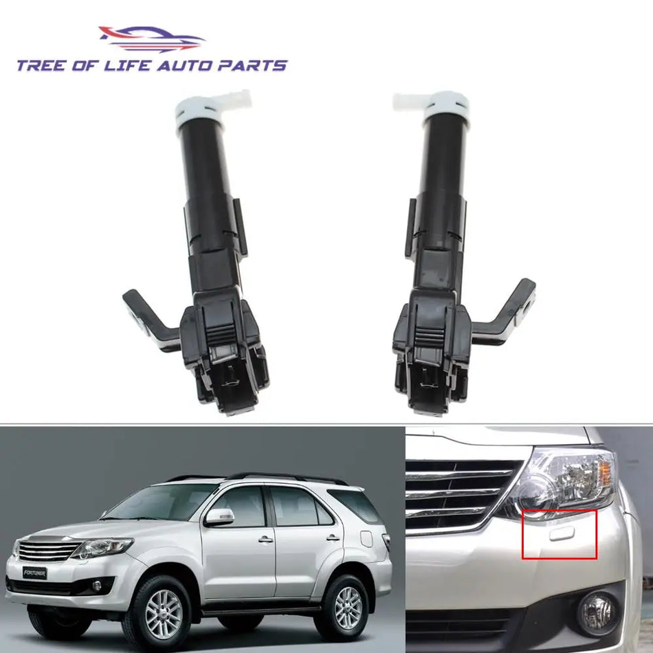 Set duze de spălare a farurilor pentru Toyota Fortuner 2011-2015 stânga și dreapta negru 85208-0K030 85207-0K030