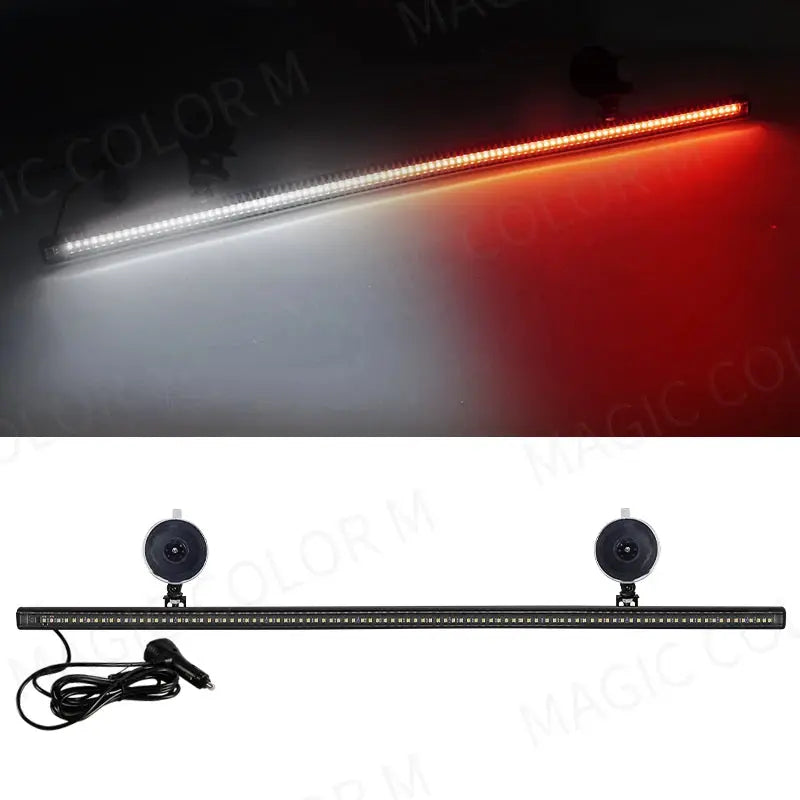 96 LED Strobe Lights For Emergency Flash Warning Lamp Windshield Bar 3030 Beads Red Blue Amber White Green Car Light Assembly by InterCyprus Trading Ltd