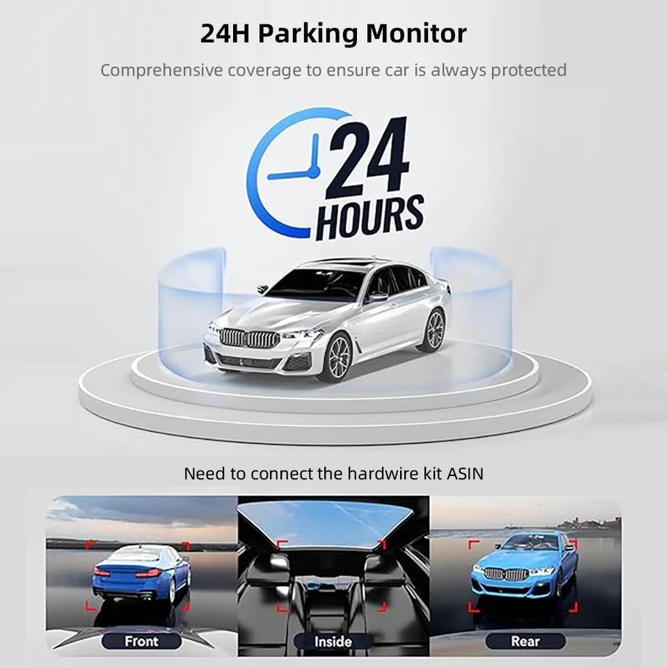 ACCEO 4K Dashcam Auto 3 Channel Car DVR &ndash; WiFi GPS Parking