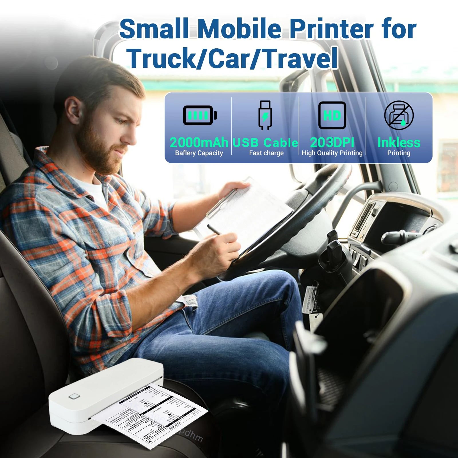A4 Thermal Printer 203DPI &ndash; Inkless Bluetooth Printing