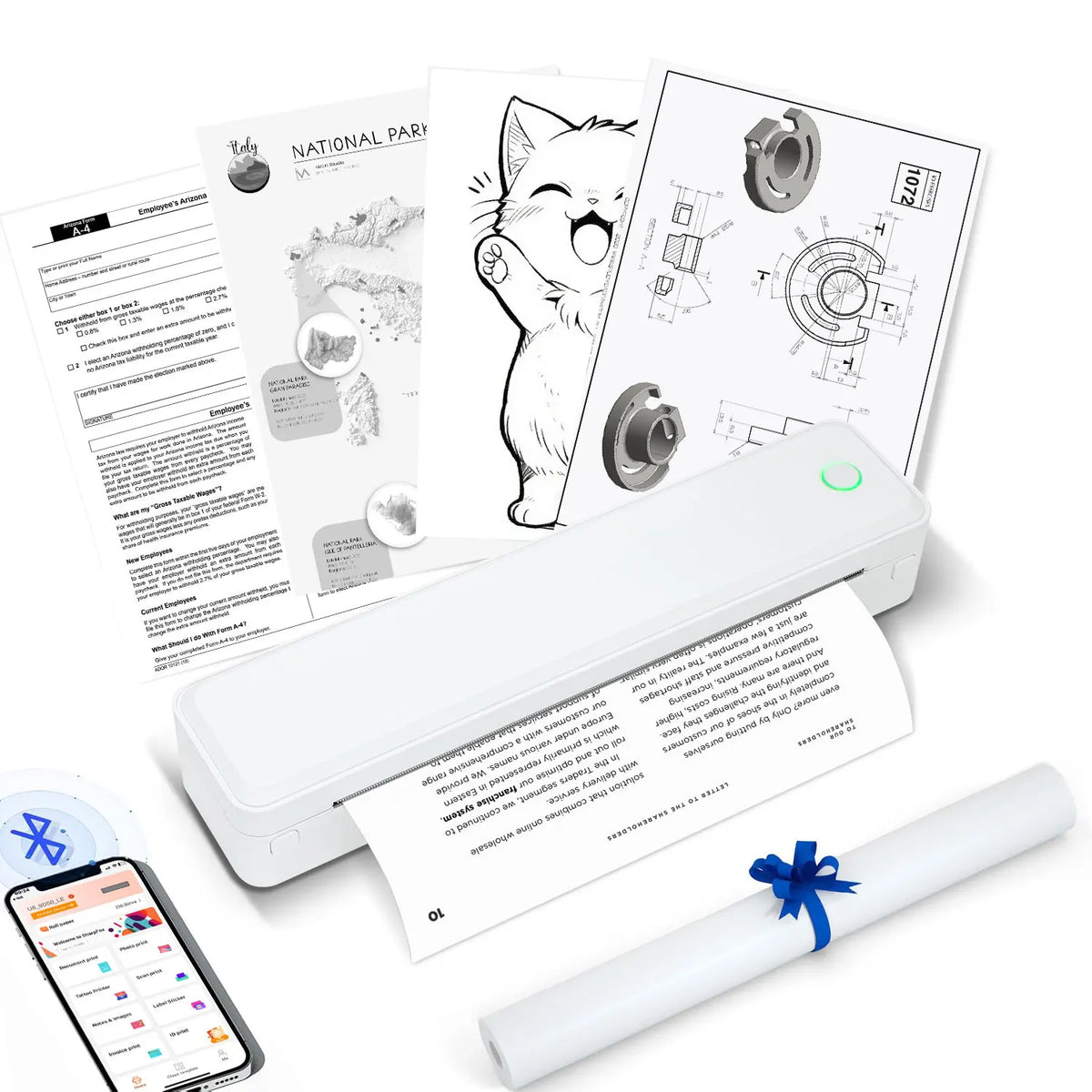 Hztz Portable Bluetooth Thermal Printer &ndash; Tattoo Printing