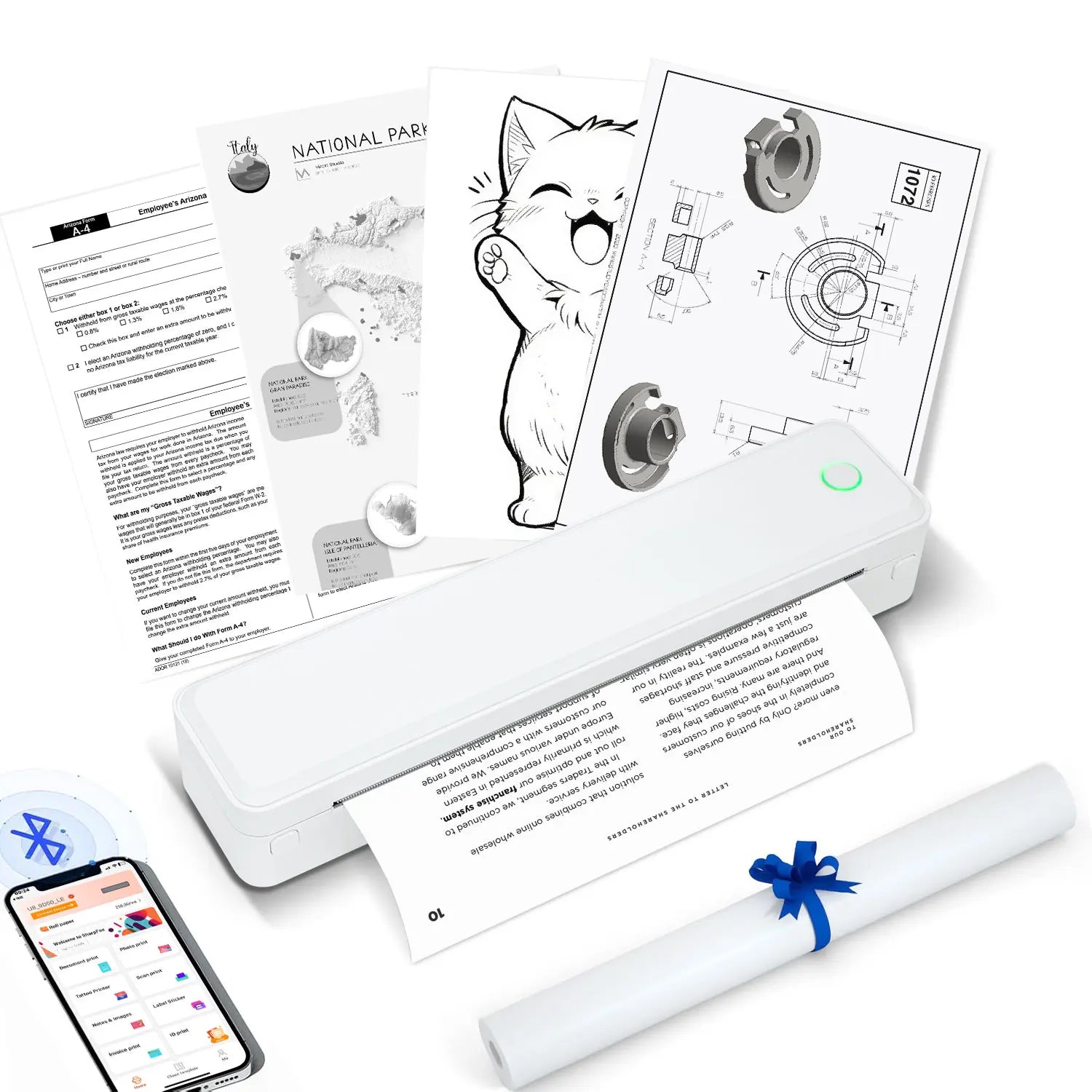 Hztz Portable Bluetooth Thermal Printer &ndash; Tattoo Printing