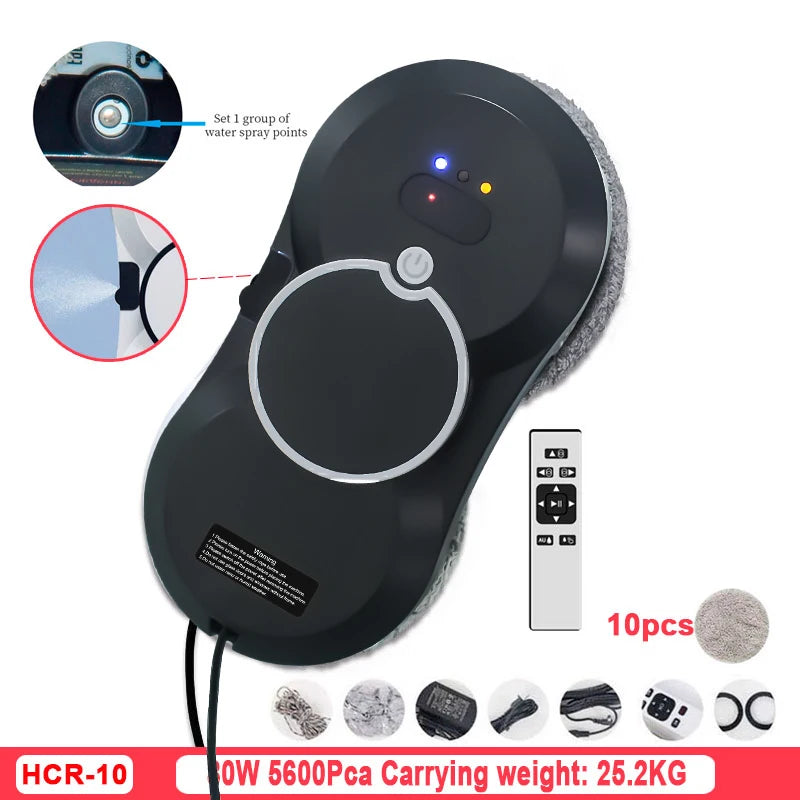 DIVEDEER Window Cleaning Robot &ndash; Ultra Clean Glass black / EU / Yes