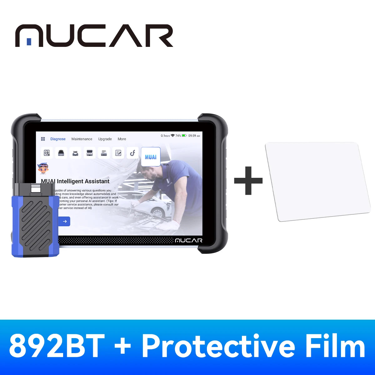 MUCAR 892BT &ndash; Bi-Directional OBD2 Scanner With ECU Coding Add Protective Film / CHINA