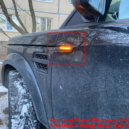 2x NEW Dynamic Blinkers For Land Rover Range Rover Sport Discovery 3 4 Freeland 2 LED Side Fender Mirror Lamp Turn Signal Light by InterCyprus Trading Ltd