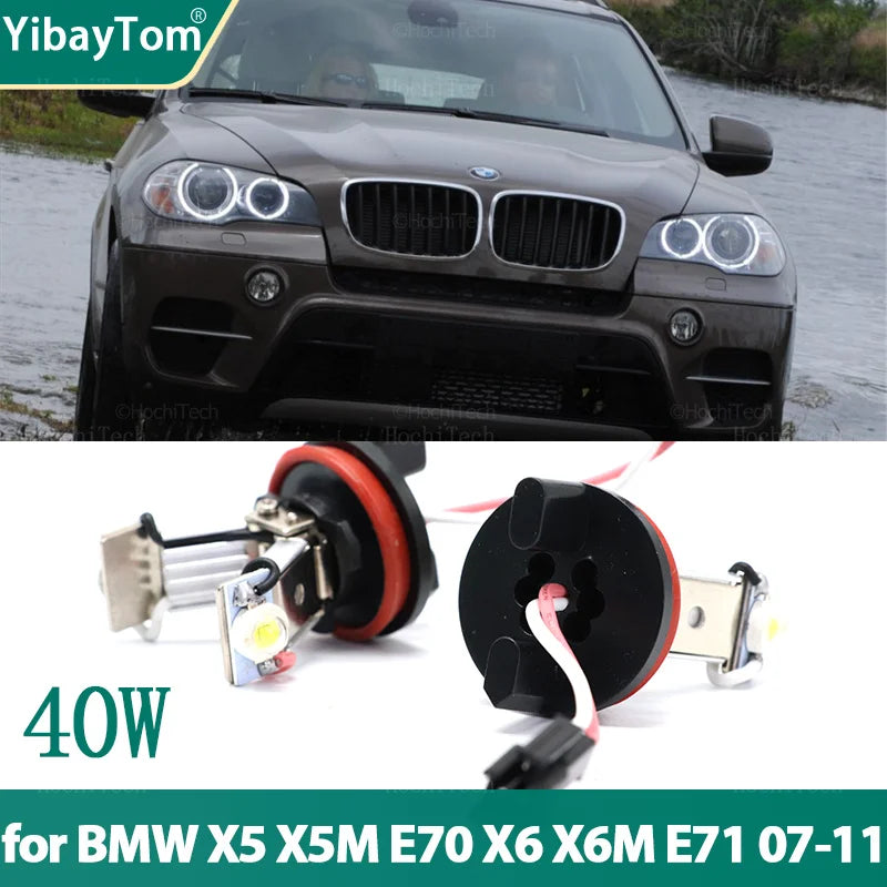 H8 enkeli silmät LED-valopolttimot BMW X5 X6 E70 E71 E72