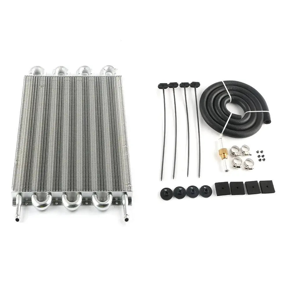 2 Row 4 Row 6 Row 8 Row 10Row 16Row Universal Remote Transmission Oil Cooler Auto-Manual Radiator Converter Aluminum Kit by InterCyprus Trading Ltd