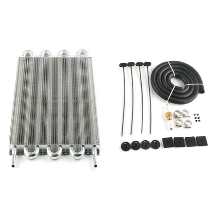 2 Row 4 Row 6 Row 8 Row 10Row 16Row Universal Remote Transmission Oil Cooler Auto-Manual Radiator Converter Aluminum Kit by InterCyprus Trading Ltd