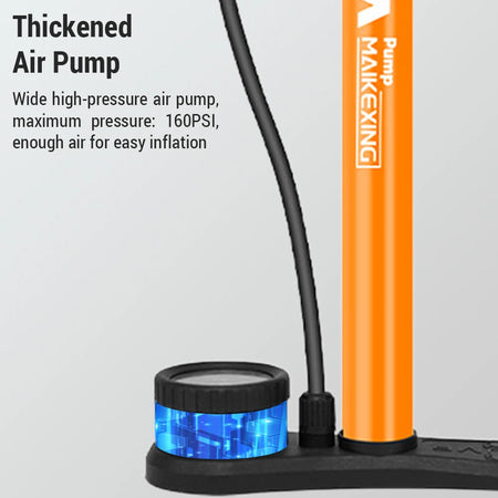 Bike Pump With Gauge - Multi Functional Inflator 160 PSI