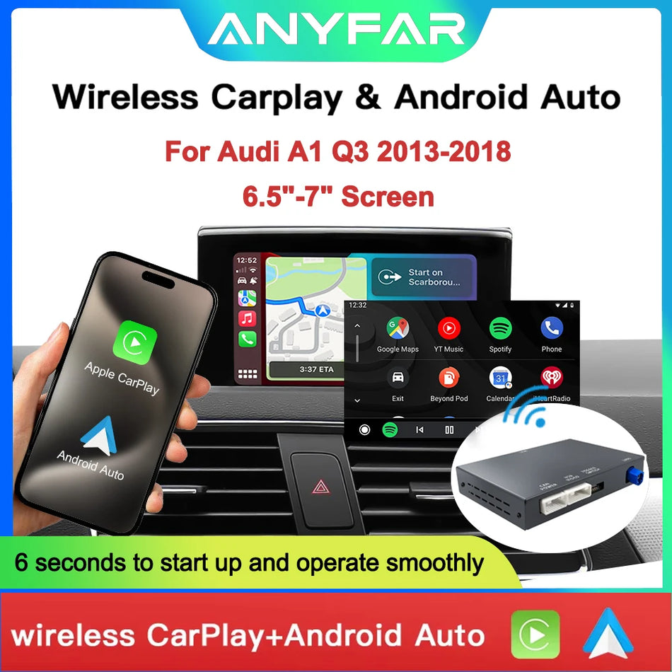 Audi A1 Q3 2012-2018 OEM Ekran Yükseltme Dekoder Kutusu ile CarPlay Android Auto