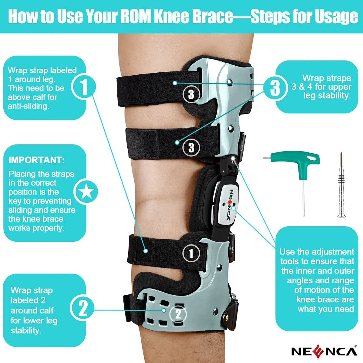 NEENCA Unloader ROM Knee Brace &ndash; Hinged Stabilizer Plus