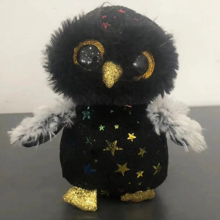 Ty Beanie Boos Owl Plush Toy - 15cm Stuffed Animal Black Owl / 15cm