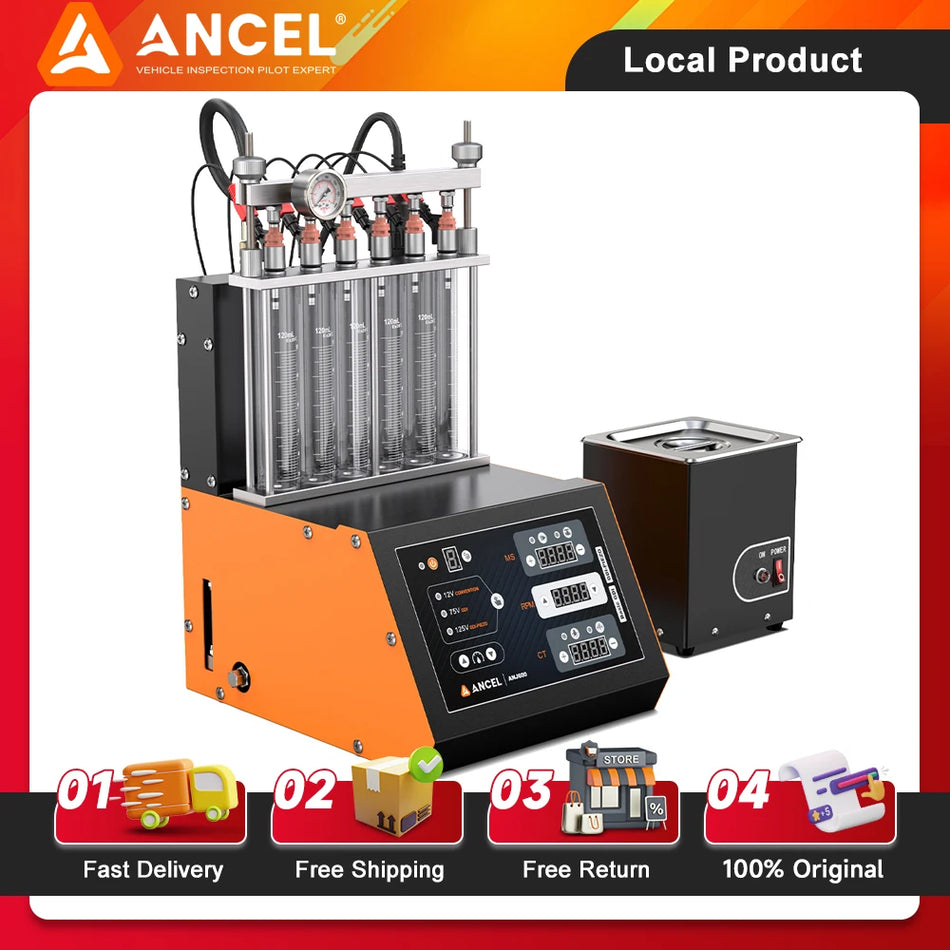 ANCEL ANJ600 Testador de Injetores Piezo GDI – Limpeza Ultrassónica
