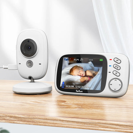 TakTark 3.2 Inch Wireless Video Baby Monitor with Night Vision &amp; Lullabies
