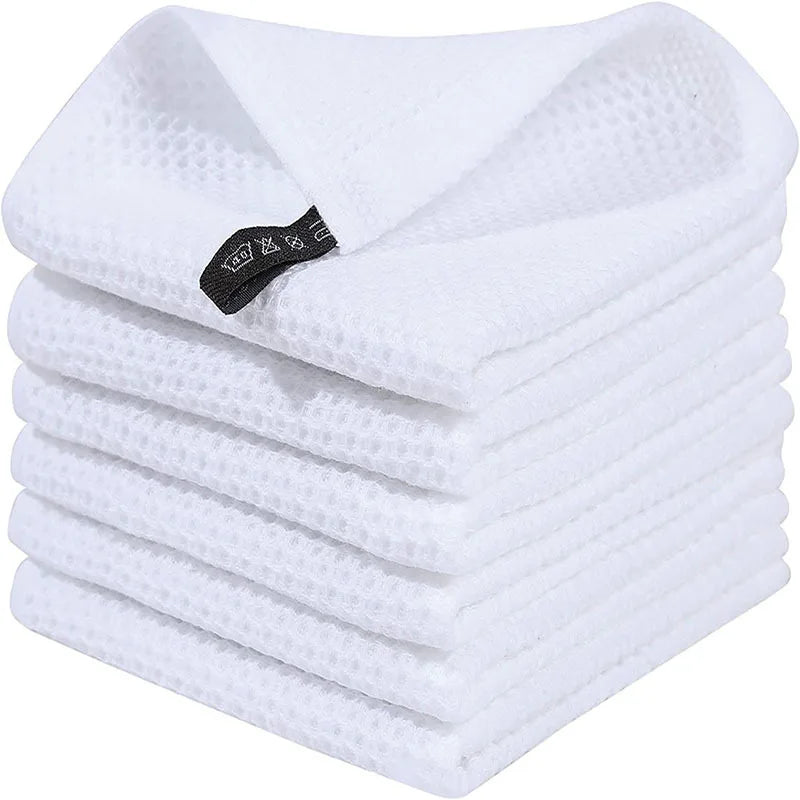 Pure Cotton Rag Towel Set &ndash; Soft Absorbent Quick-Drying Design White / 2Pcs