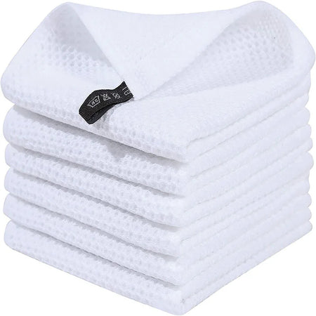 Pure Cotton Rag Towel Set &ndash; Soft Absorbent Quick-Drying Design White / 2Pcs