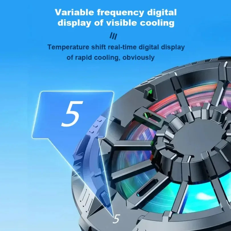 VIKEFON Phone Cooler Fan &ndash; Wireless Charging with RGB Light