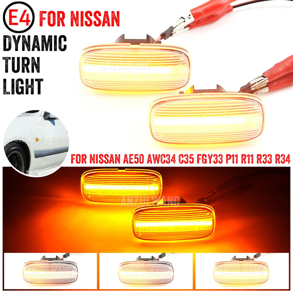 Marcadores Laterales LED Dinámicos para Nissan Stagea Cima P11
