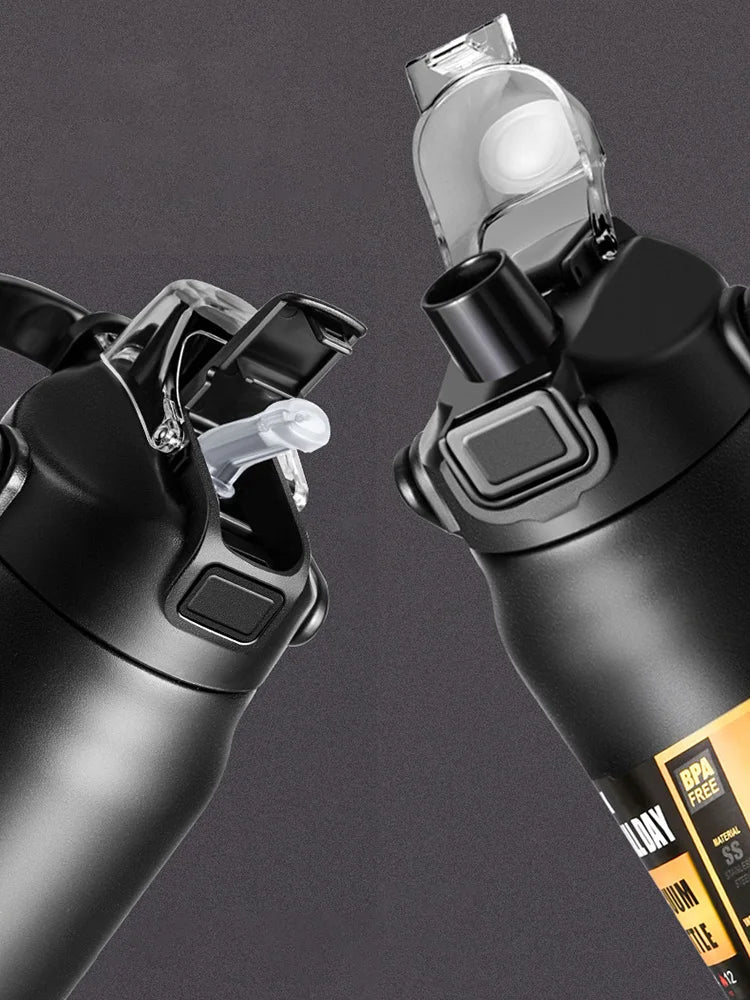 Outdoor Thermos 304 Stainless Steel Vacuum Flask with Straw - Keep Drinks Cold &amp; Hot