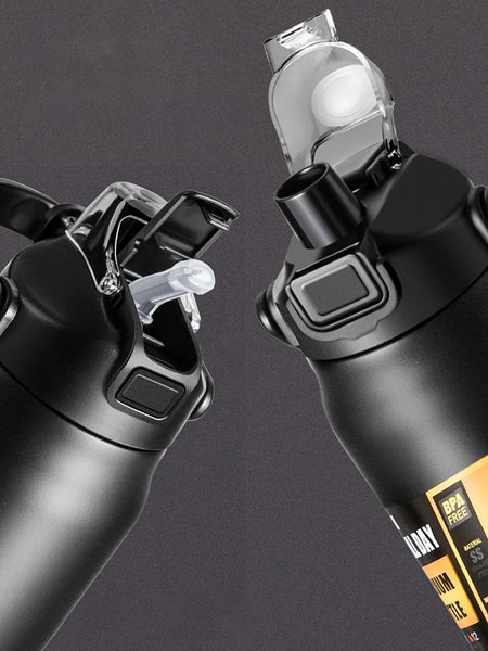 Outdoor Thermos 304 Stainless Steel Vacuum Flask with Straw - Keep Drinks Cold &amp; Hot