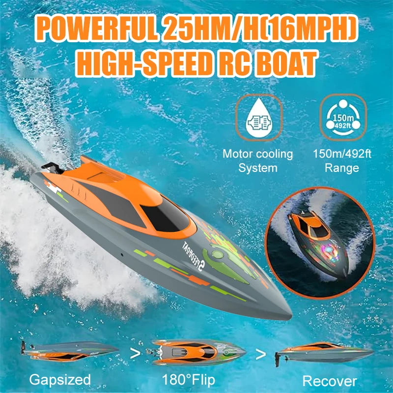 RC Racing Boat 25KMH High Speed 2.4GHz - Capsize Protection