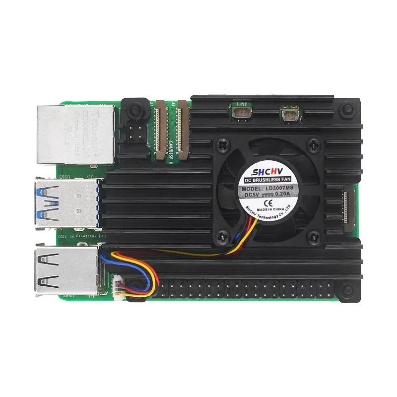 Raspberry Pi 5 Aluminum Case &ndash; Active Passive Cooling with Adjustable PWM Fan