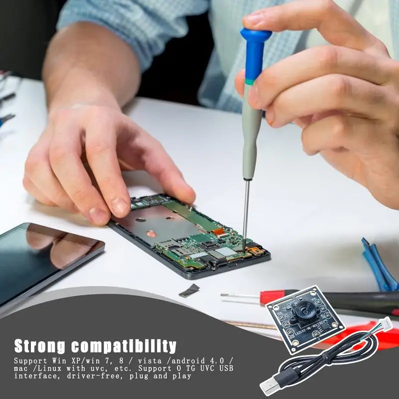 OV9732 100 Μοίρες Κάμερα Μονάδα 720P με 60εκ Καλώδιο, Οδηγός Ελεύθερη Κάμερα Πίνακας