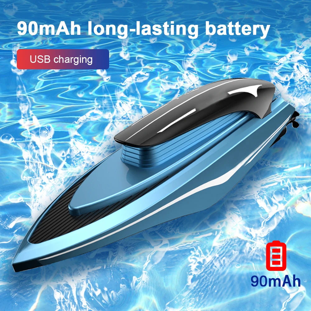 High-Speed Mini RC Racing Boat for Kids - 2.4GHz Remote Control