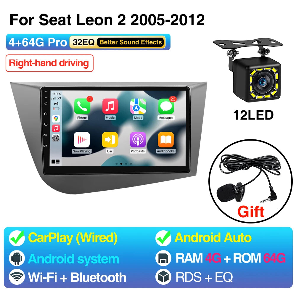 9Inch Car Radio Wireless CarPlay Android 13 &ndash; RHD Fit 36Pro 12LED