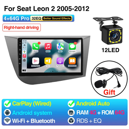 9Inch Car Radio Wireless CarPlay Android 13 &ndash; RHD Fit 36Pro 12LED