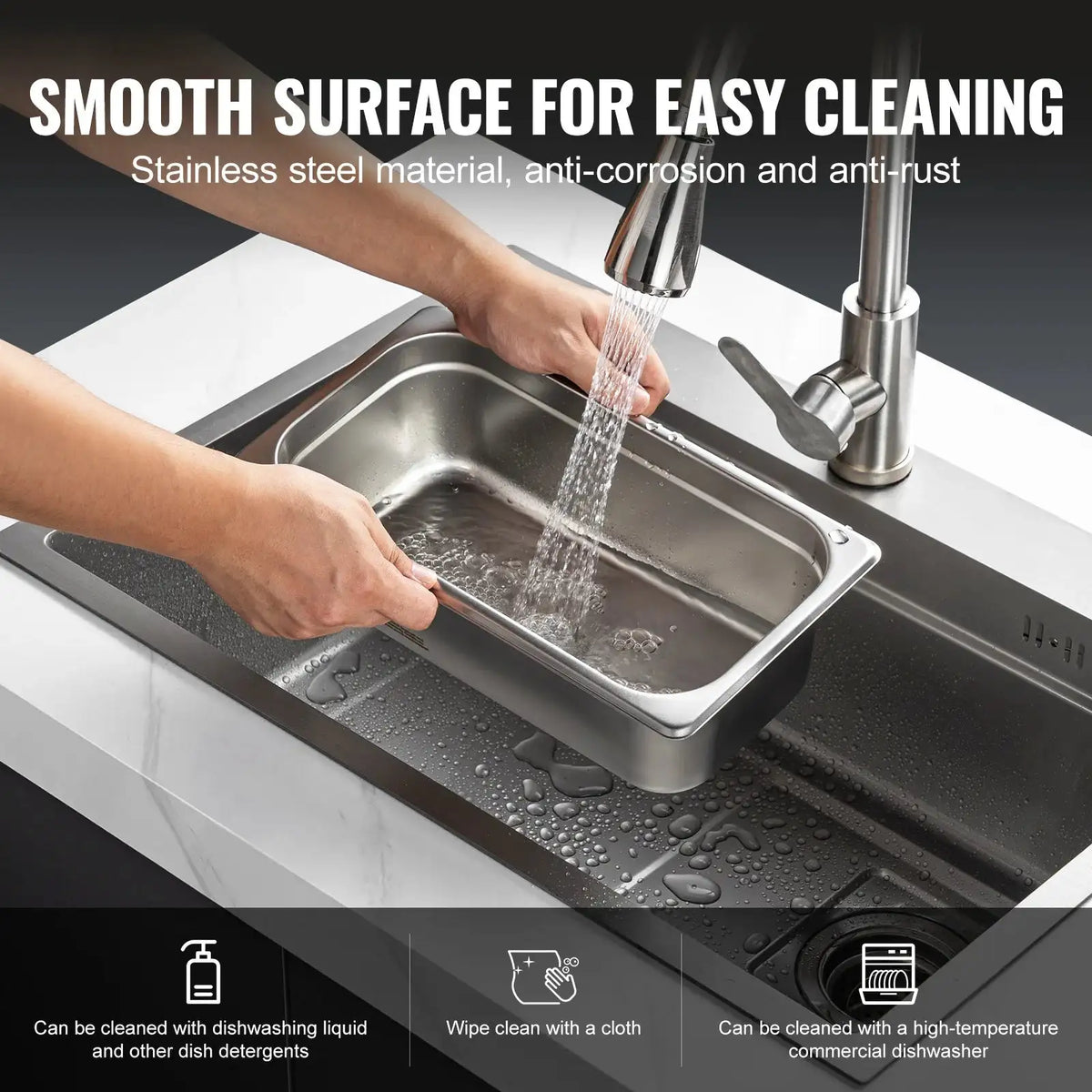 8 Pack Buffet Chafing Dishes 5.93L Gastronorm Pans