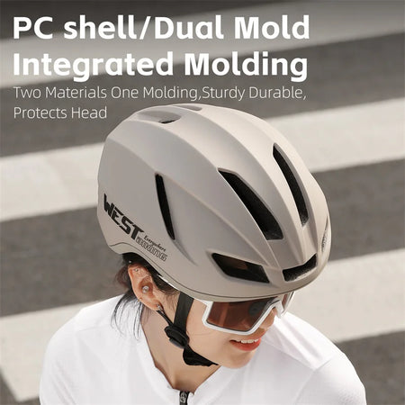 WEST BIKING Ultralight Adjustable Cycling Helmet with Taillight