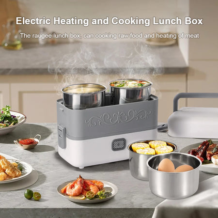 Electric Lunch Box 2.4L &ndash; 200W Fast Heating Portable Steamer
