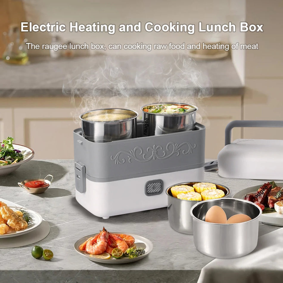 Electric Lunch Box 2.4L &ndash; 200W Fast Heating Portable Steamer