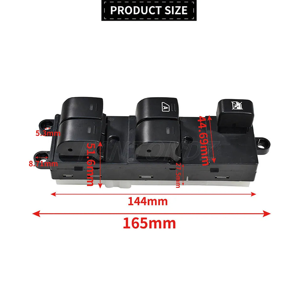 Interruptor Maestro de Ventana Eléctrica para Nissan Qashqai J10 Navara D40 25401JD001