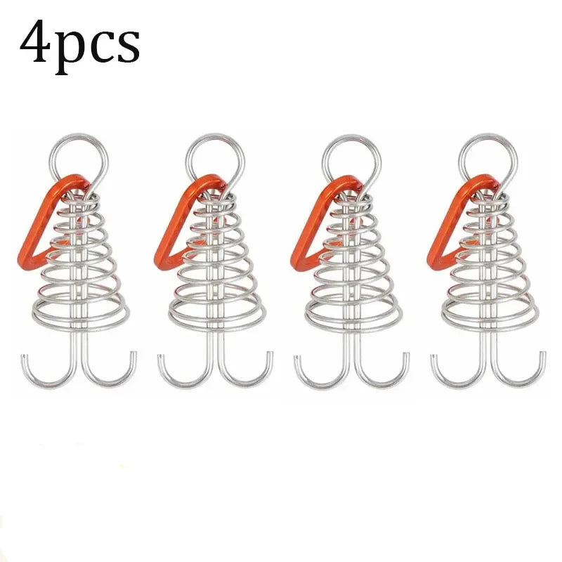 Octopus Tent Rope Fixing Buckles - 4pcs Camping Set Red