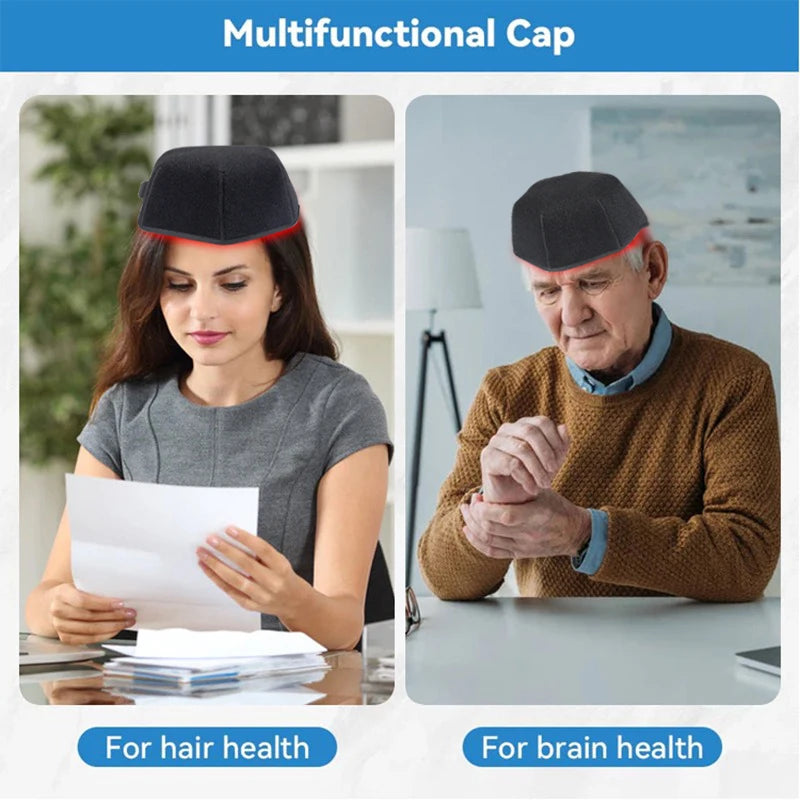 Near Infrared LED Therapy Hat for Hair Growth and Scalp Relief