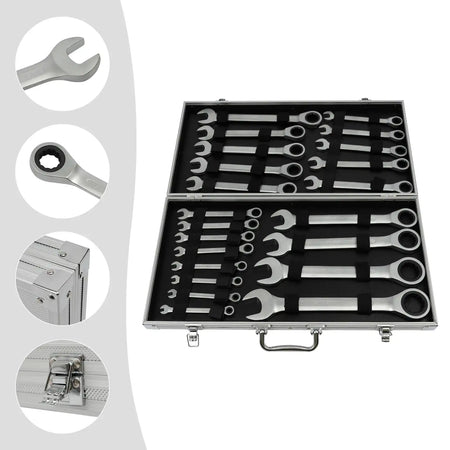 22 Piece Ratchet Wrench Set &ndash; Smooth Polished Finish